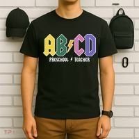 ABCD Preschool Teacher Rock And Roll T-Shirt thumb 6