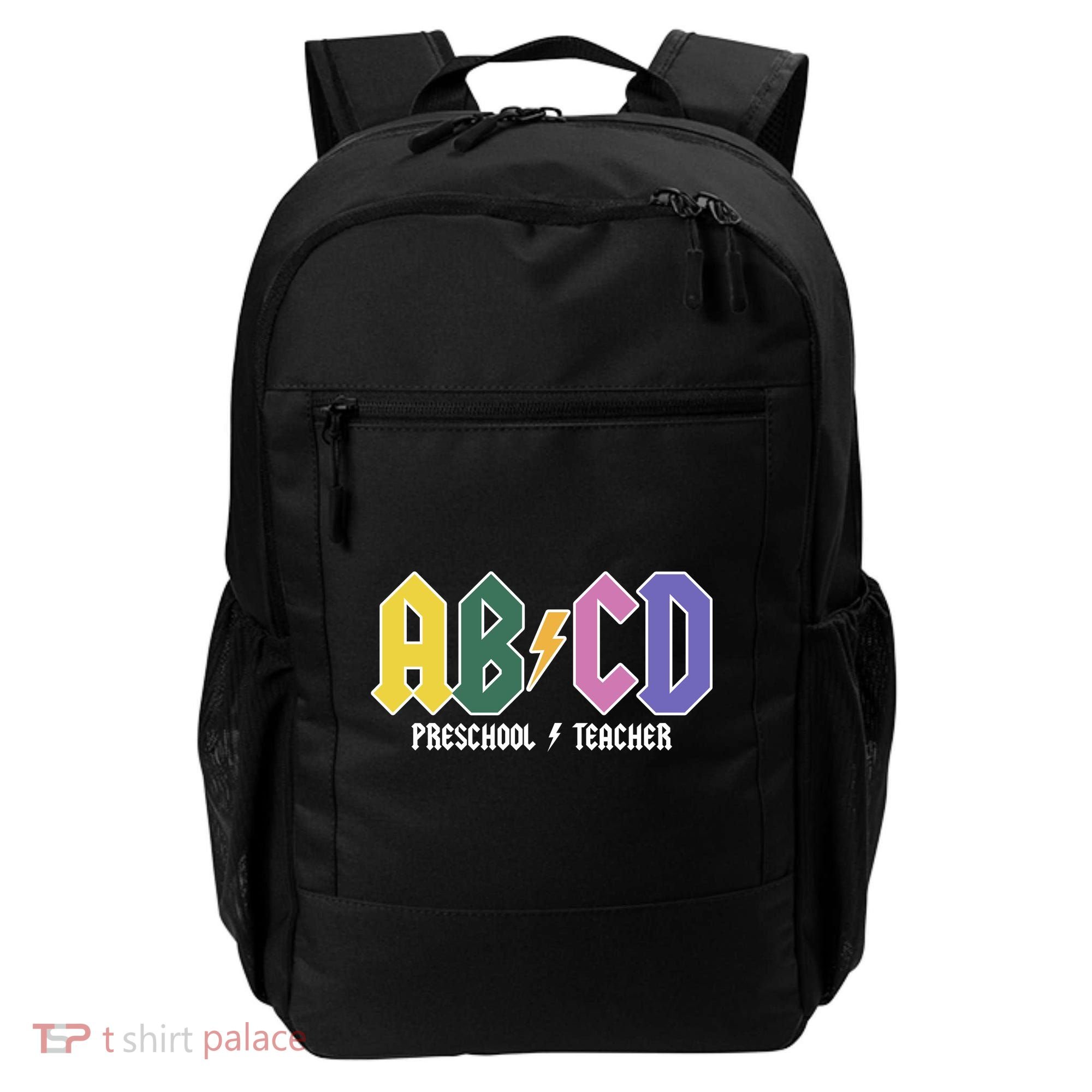 ABCD Preschool Teacher Rock And Roll Backpack