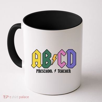 ABCD Preschool Teacher Rock And Roll Coffee Mug