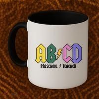 ABCD Preschool Teacher Rock And Roll Coffee Mug thumb 2