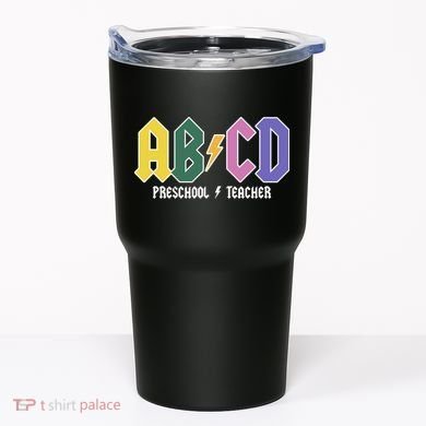 ABCD Preschool Teacher Rock And Roll Tumbler