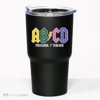 ABCD Preschool Teacher Rock And Roll Tumbler thumb 0