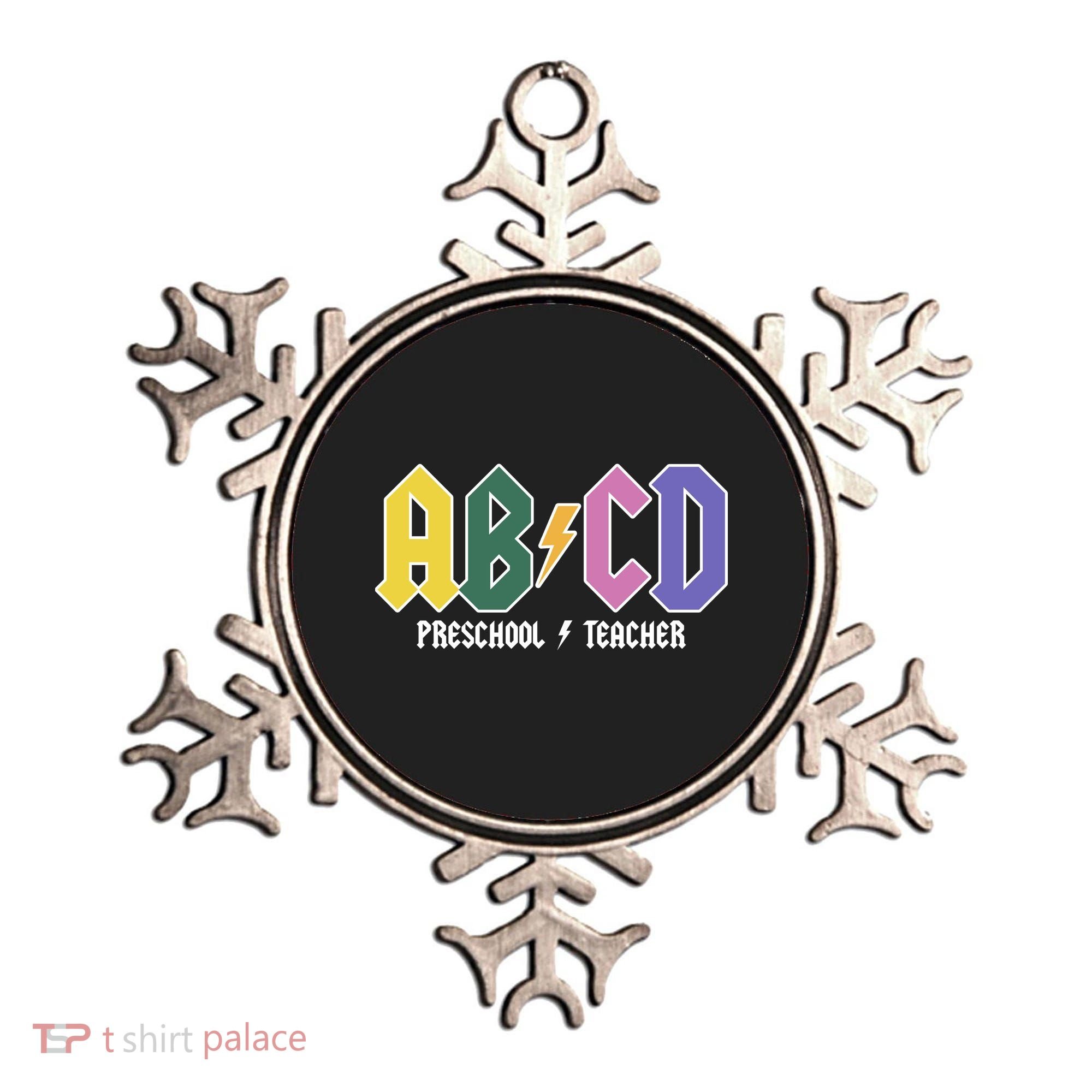ABCD Preschool Teacher Rock And Roll Ornament