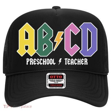 ABCD Preschool Teacher Rock And Roll Hat