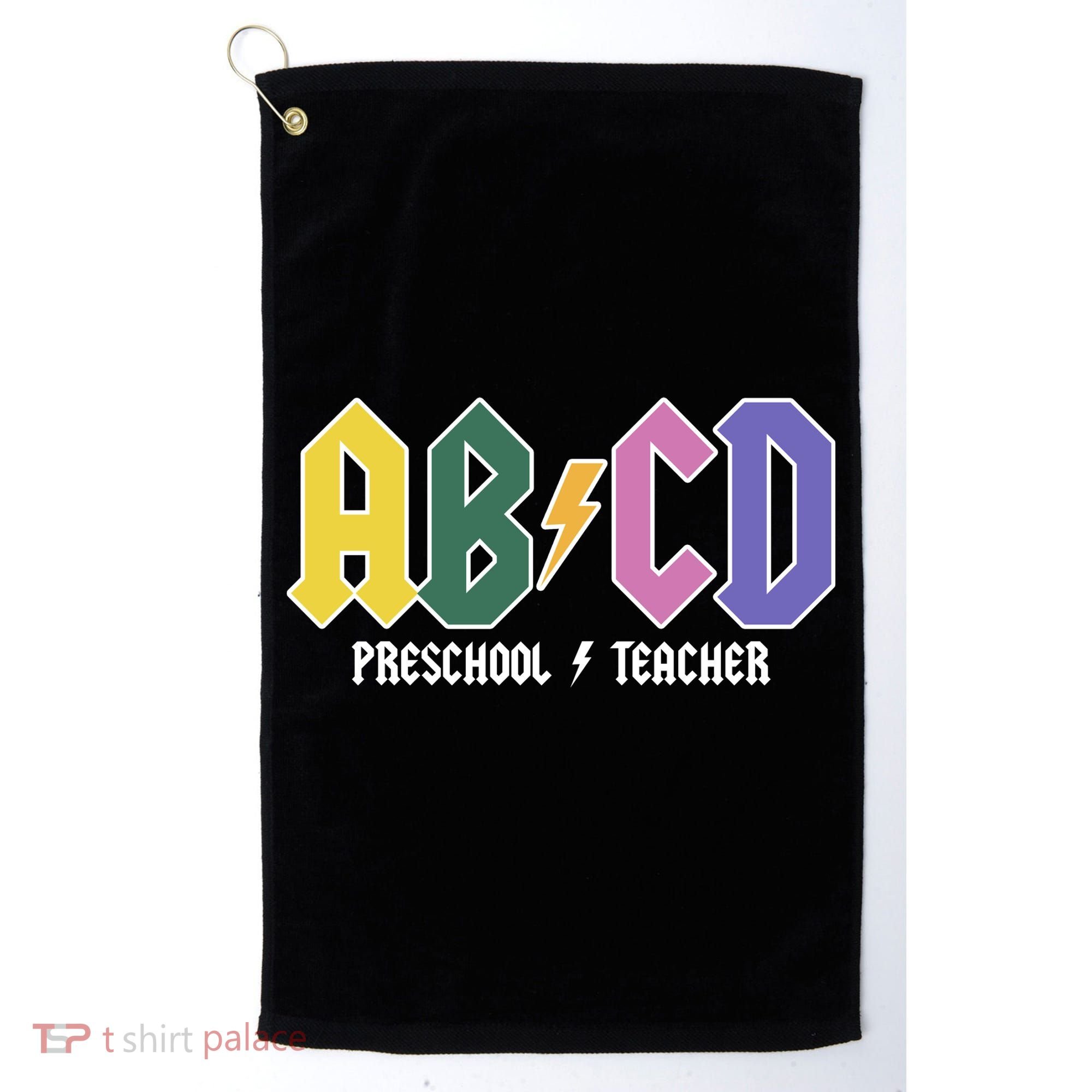 ABCD Preschool Teacher Rock And Roll Golf Towel