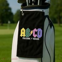 ABCD Preschool Teacher Rock And Roll Golf Towel thumb 2