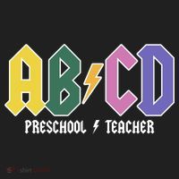 ABCD Preschool Teacher Rock And Roll Golf Towel thumb 3
