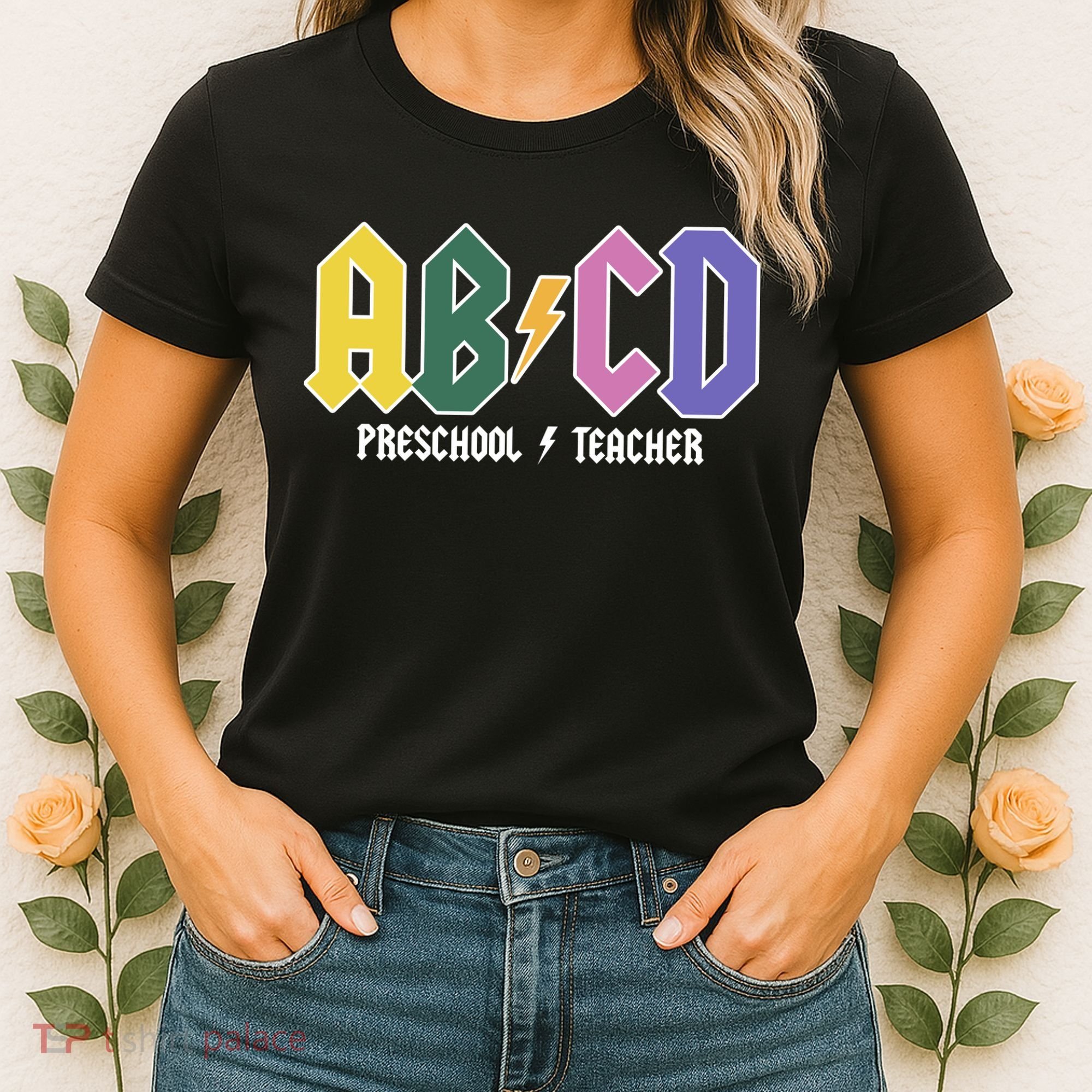 ABCD Preschool Teacher Rock And Roll Women's T-Shirt