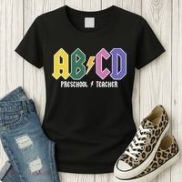 ABCD Preschool Teacher Rock And Roll Women's T-Shirt thumb 3