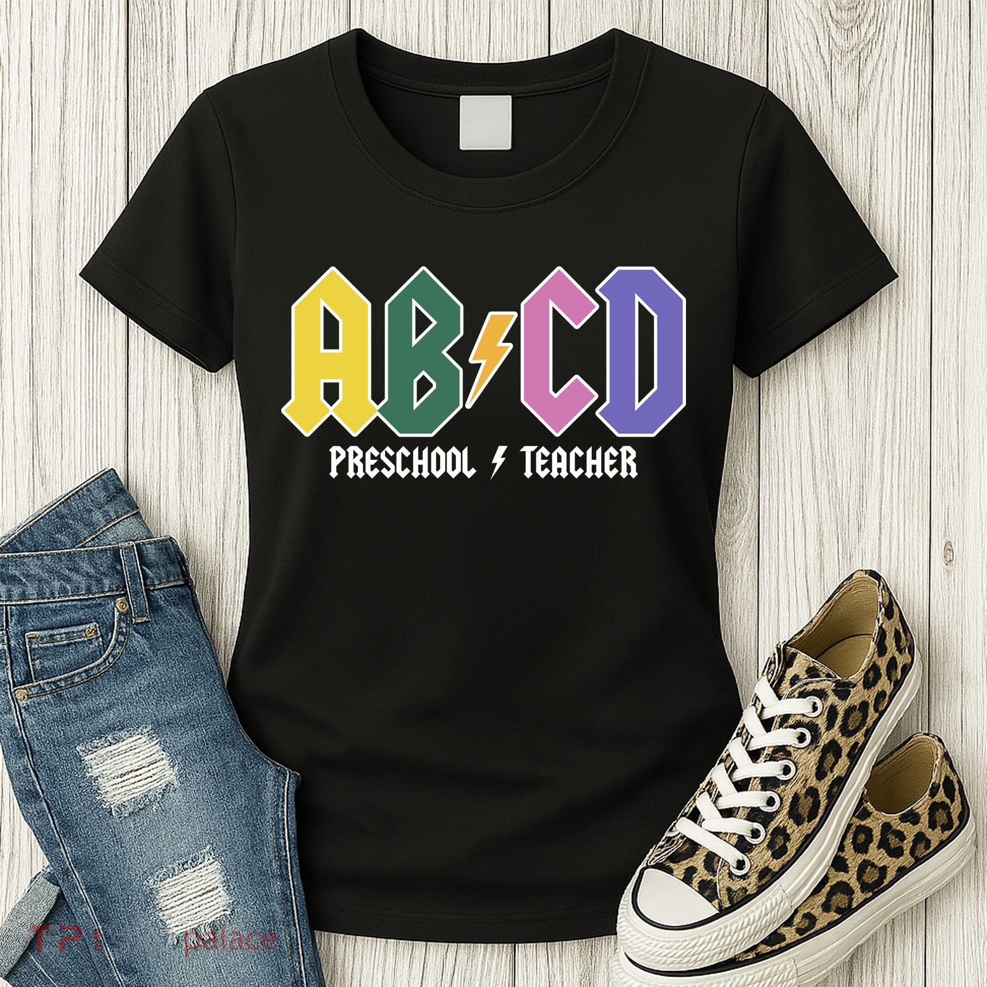 ABCD Preschool Teacher Rock And Roll Women's T-Shirt