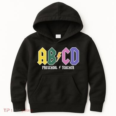 ABCD Preschool Teacher Rock And Roll Kids Hoodie