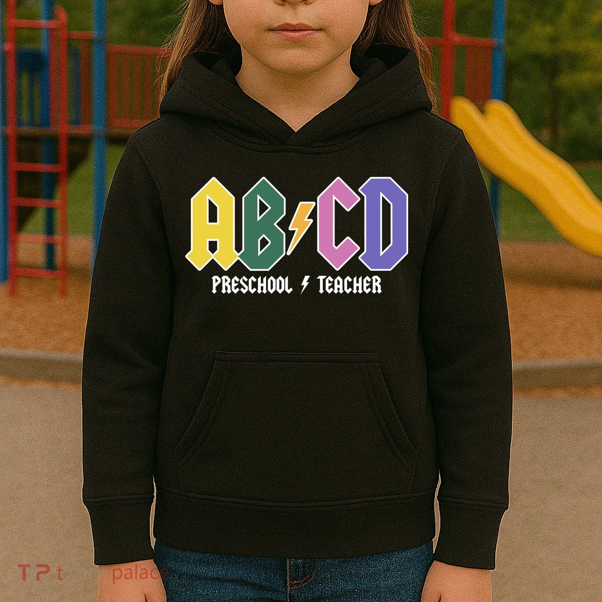 ABCD Preschool Teacher Rock And Roll Kids Hoodie
