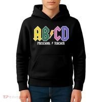 ABCD Preschool Teacher Rock And Roll Kids Hoodie thumb 4