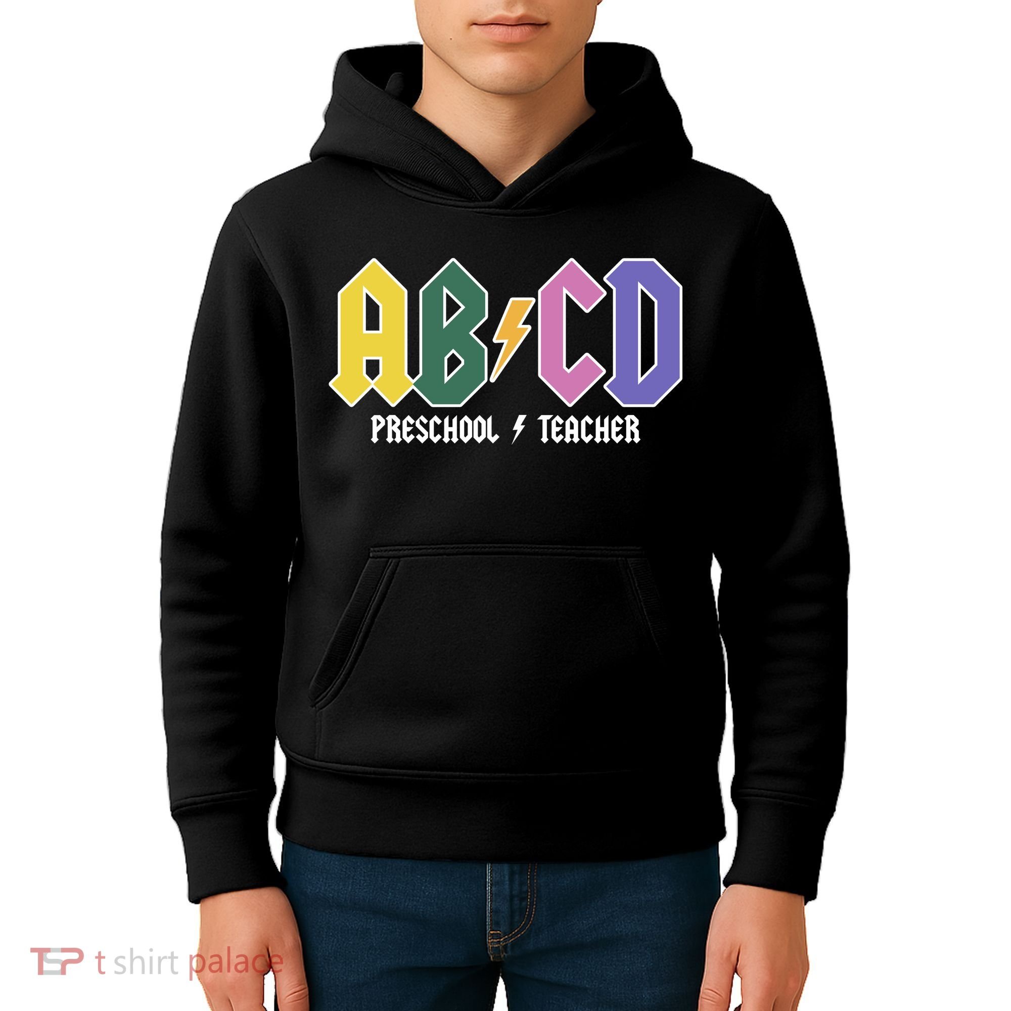 ABCD Preschool Teacher Rock And Roll Kids Hoodie