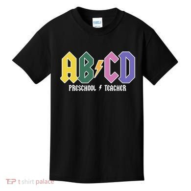 ABCD Preschool Teacher Rock And Roll Kids T-Shirt