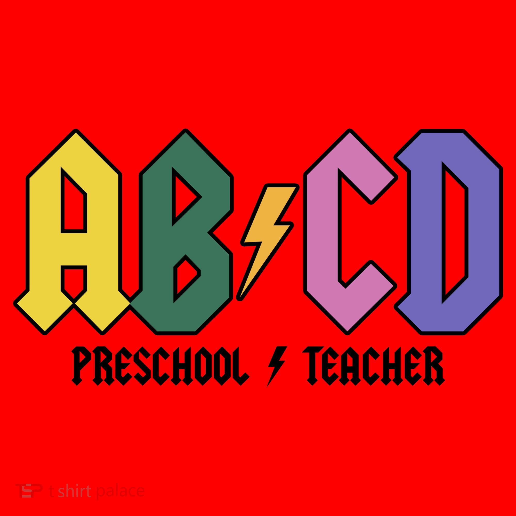 ABCD Preschool Teacher Rock And Roll Santa Hat