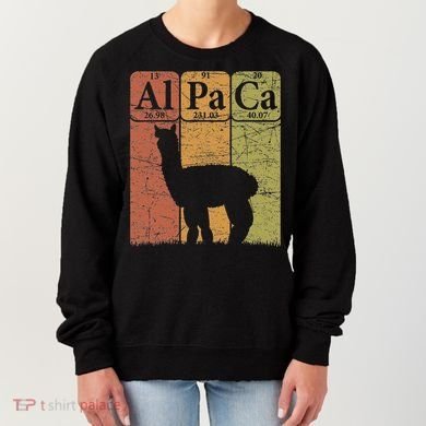 Alpaca Periodic Table Elements Llama Alpaca Vintage Women's Sweatshirt