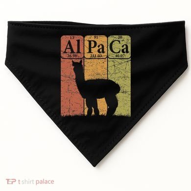 Alpaca Periodic Table Elements Llama Alpaca Vintage USA-Made Doggie Bandana