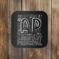 Assistant Principal Teacher Appreciation Week Cute Last Day Of School Black Coaster thumb 0