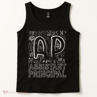 Assistant Principal Teacher Appreciation Week Cute Last Day Of School Black Tank Top thumb 2