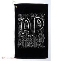 Assistant Principal Teacher Appreciation Week Cute Last Day Of School Black Golf Towel thumb 0