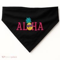 Aloha Pineapple Tropical Cute USA-Made Doggie Bandana thumb 0