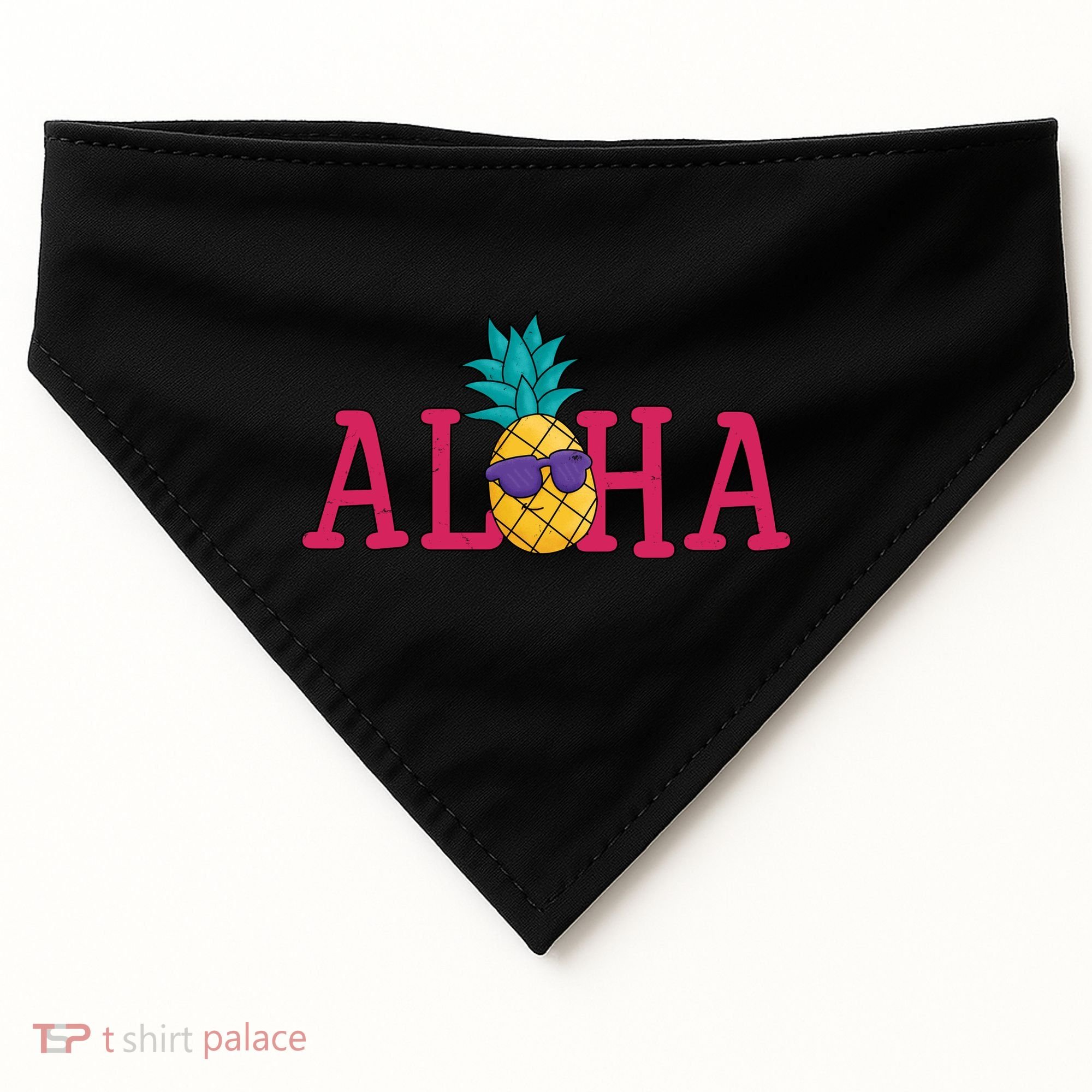 Aloha Pineapple Tropical Cute USA-Made Doggie Bandana