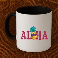 Aloha Pineapple Tropical Cute Coffee Mug thumb 2