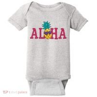 Aloha Pineapple Tropical Cute Baby Bodysuit thumb 0