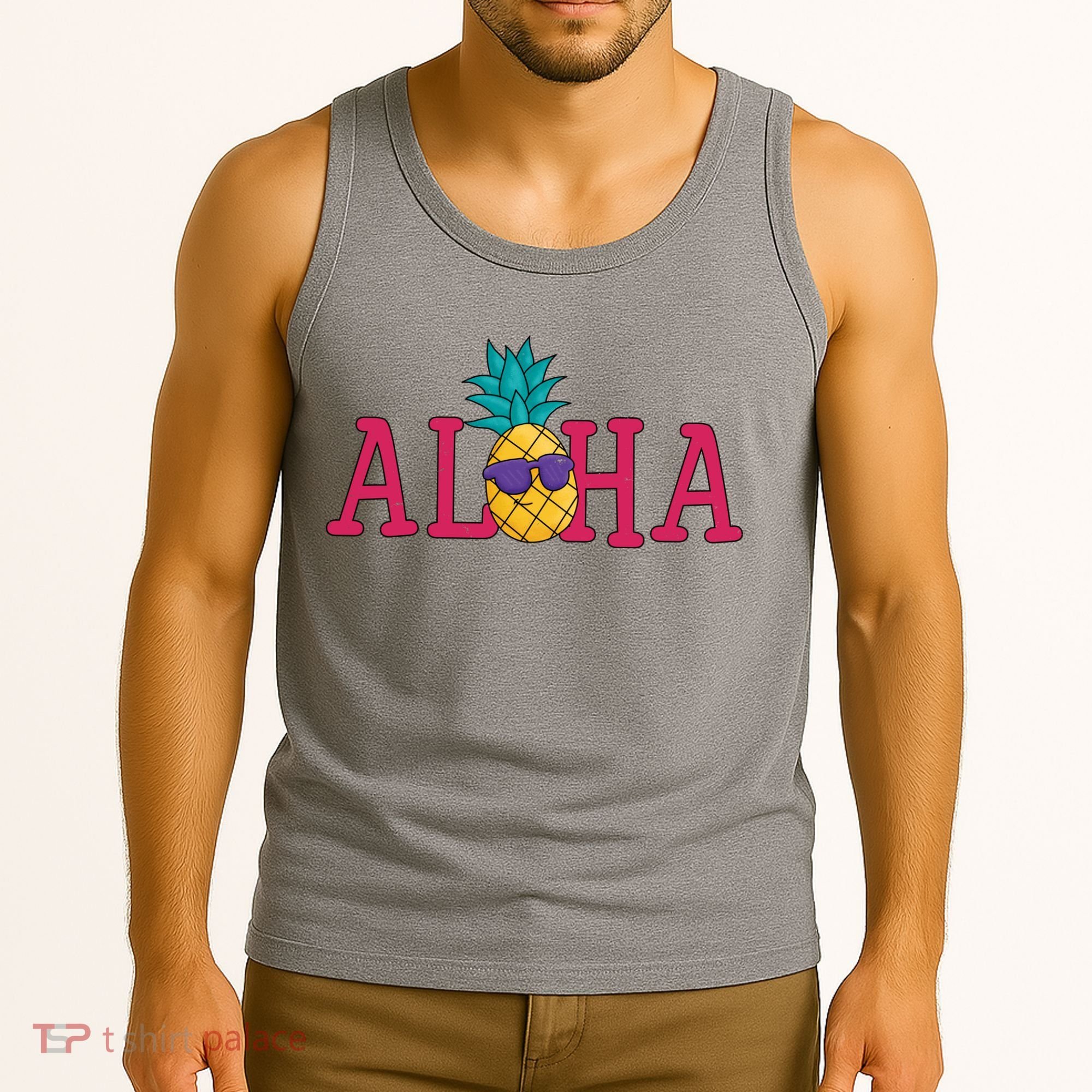 Aloha Pineapple Tropical Cute Tank Top
