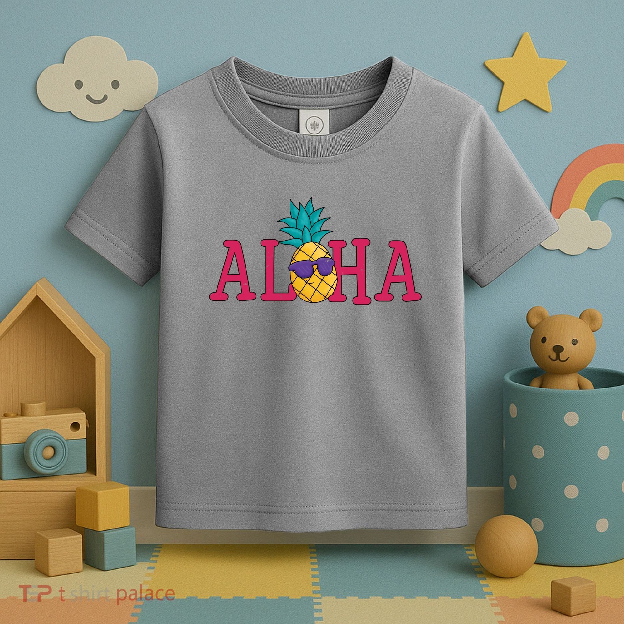 Aloha Pineapple Tropical Cute Toddler T-Shirt