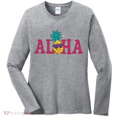 Aloha Pineapple Tropical Cute Women's Long Sleeve Shirt