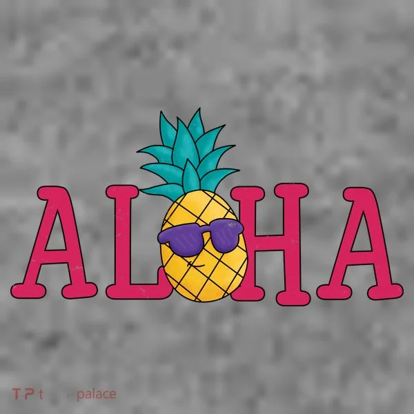 Aloha Pineapple Tropical Cute Women's Long Sleeve Shirt