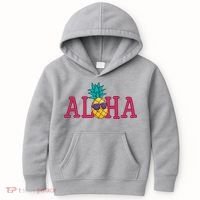 Aloha Pineapple Tropical Cute Kids Hoodie thumb 0
