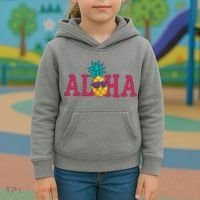Aloha Pineapple Tropical Cute Kids Hoodie thumb 3