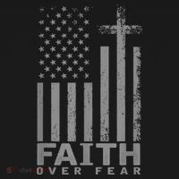 America Pride US Flag Faith Over Fear Prayer Sweatshirt thumb 3