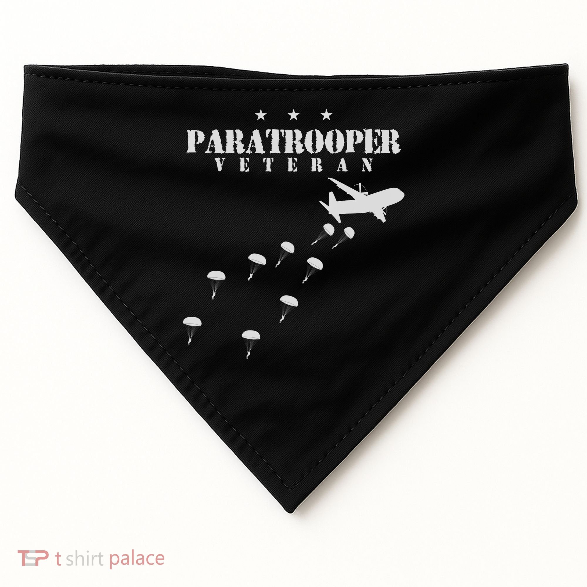 Airborne Paratrooper Veteran Infantry Division USA-Made Doggie Bandana