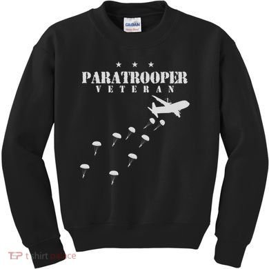 Airborne Paratrooper Veteran Infantry Division Kids Sweatshirt