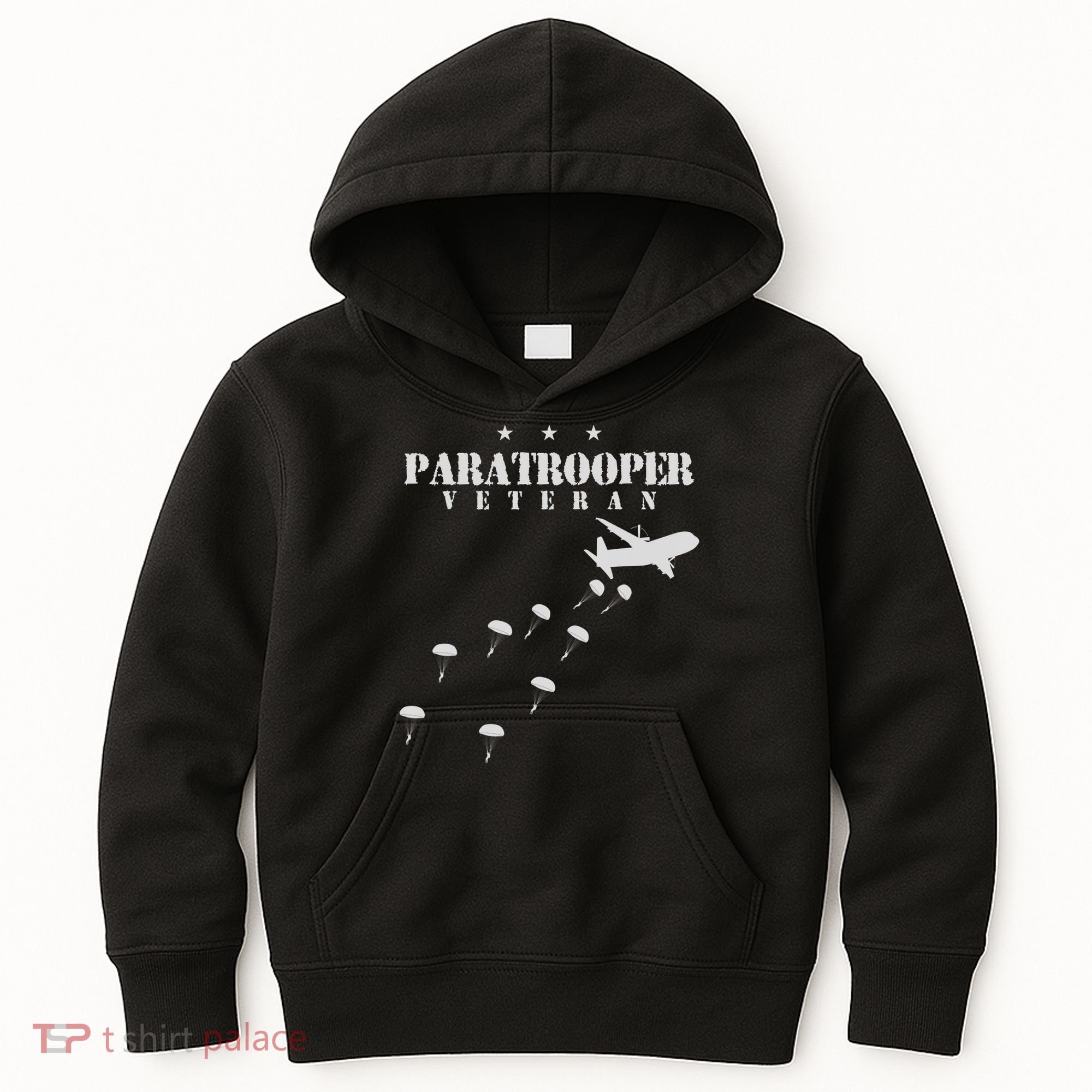 Airborne Paratrooper Veteran Infantry Division Kids Hoodie