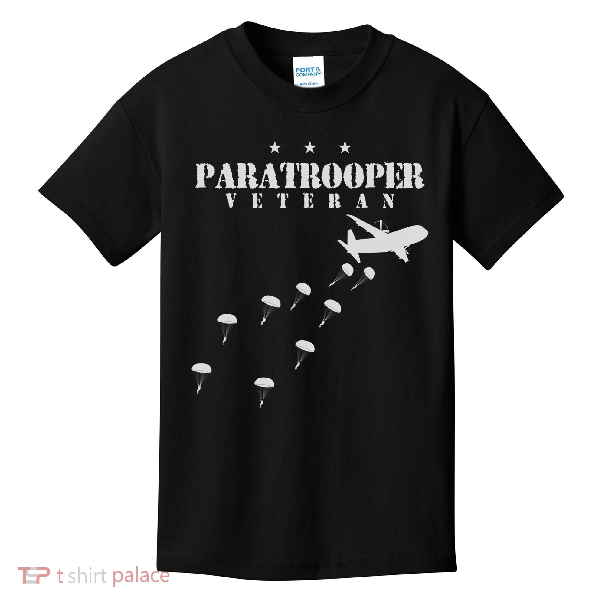 Airborne Paratrooper Veteran Infantry Division Kids T-Shirt