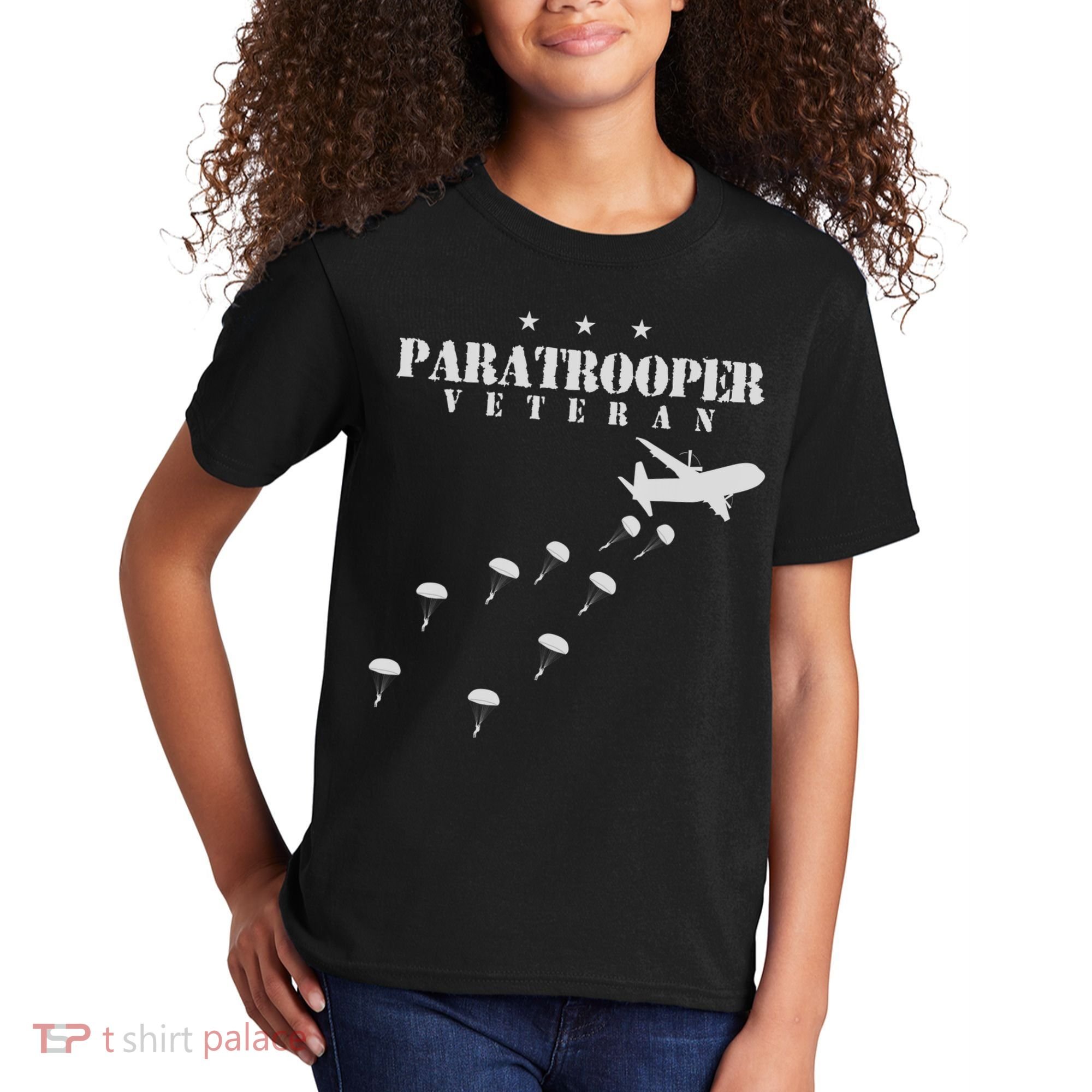 Airborne Paratrooper Veteran Infantry Division Kids T-Shirt