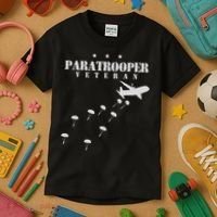 Airborne Paratrooper Veteran Infantry Division Kids T-Shirt thumb 3