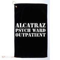 Alcatraz Psych Ward Outpatient Funny Prisoner Golf Towel thumb 0