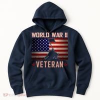 American Patriot WWII Veteran Military World War 2 Veteran Hoodie thumb 0