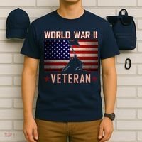 American Patriot WWII Veteran Military World War 2 Veteran T-Shirt thumb 6