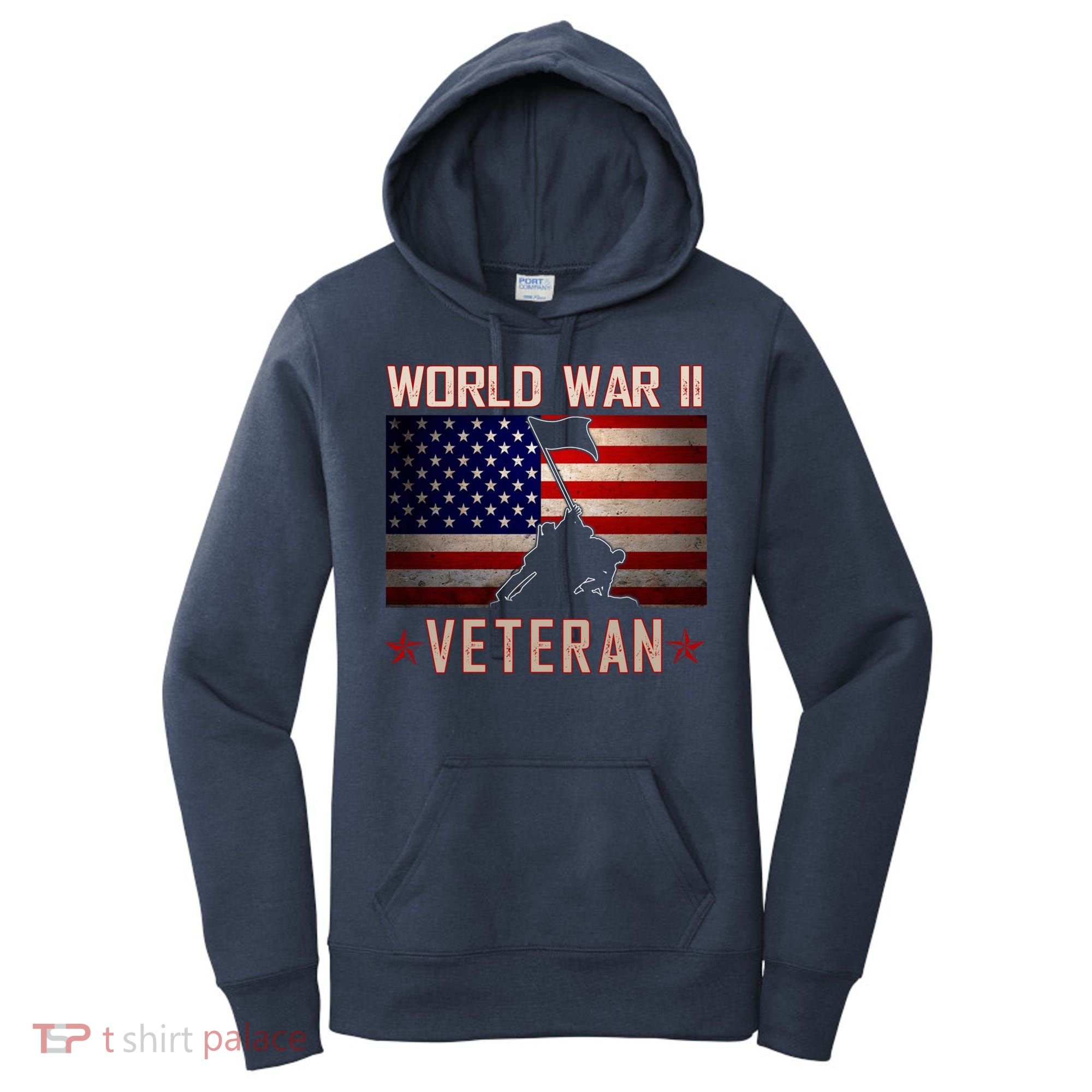 American Patriot WWII Veteran Military World War 2 Veteran Women's Hoodie