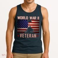 American Patriot WWII Veteran Military World War 2 Veteran Tank Top thumb 3