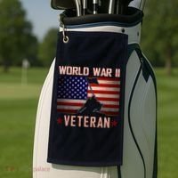 American Patriot WWII Veteran Military World War 2 Veteran Golf Towel thumb 2