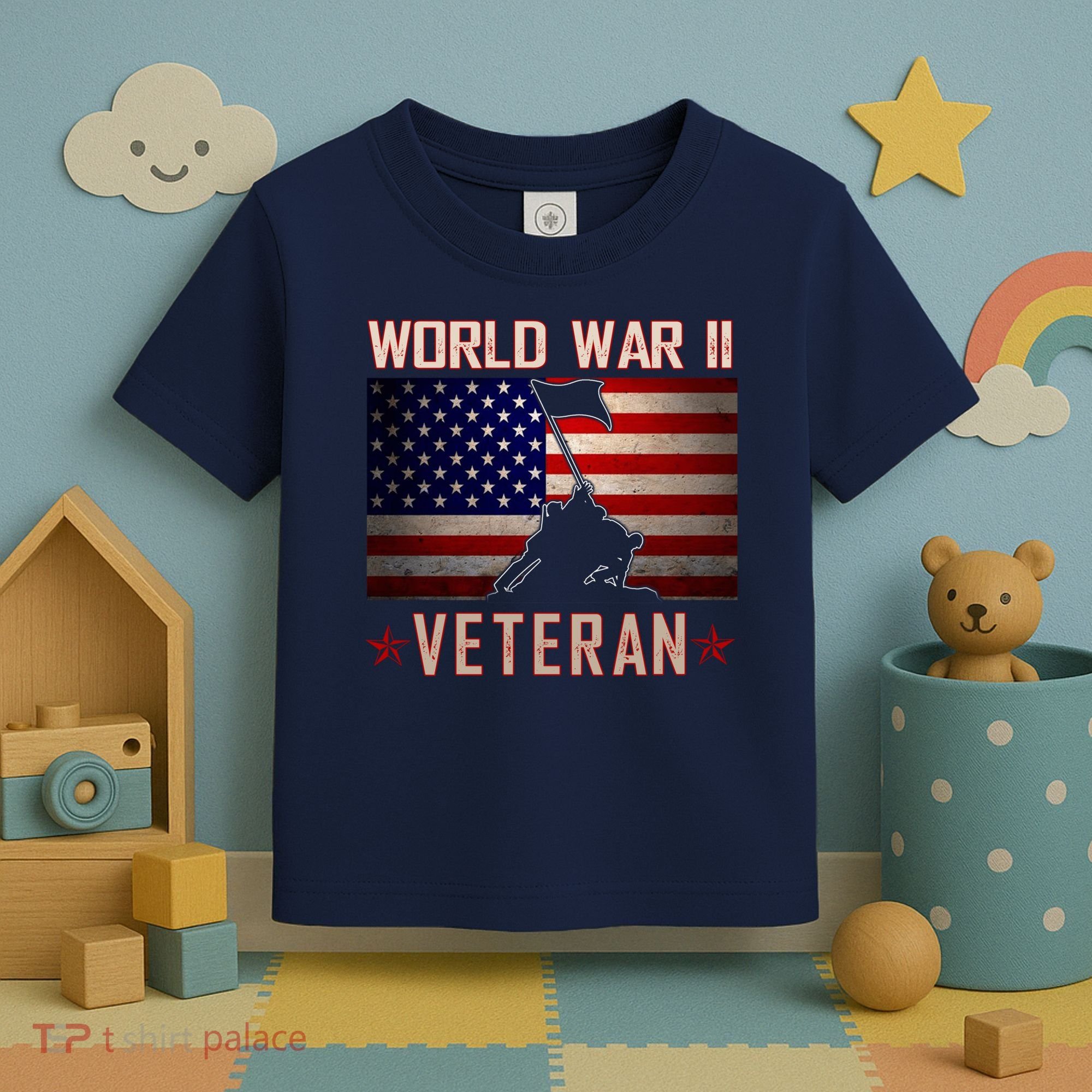 American Patriot WWII Veteran Military World War 2 Veteran Toddler T-Shirt