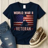 American Patriot WWII Veteran Military World War 2 Veteran Women's T-Shirt thumb 3